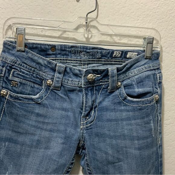 Miss Me Boot Cut Jeans Womens 27  Blue Sequin Embellished Y2K inseam 31 - Picture 5 of 9